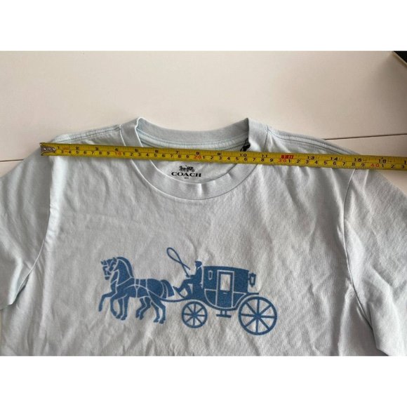 NWT Coach Signature T-Shirt Baby Blue (Small) 1054 - Picture 12 of 13